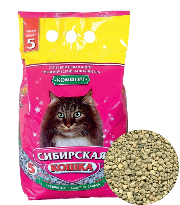 Впитывающий наполнитель Сибирская кошка Комфорт 26276