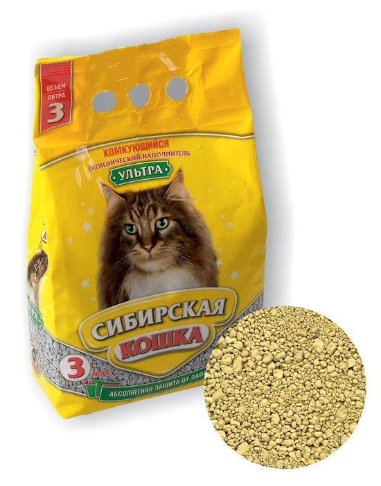 Комкующийся наполнитель Сибирская кошка Ультра 26285