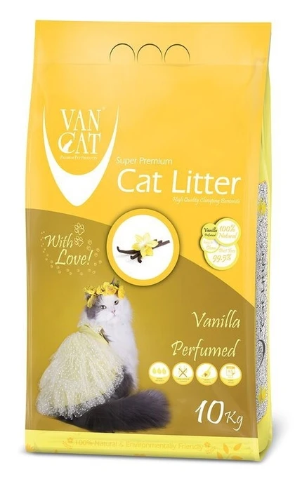 Комкующийся наполнитель VAN CAT Vanilla с ароматом Ванили без пыли