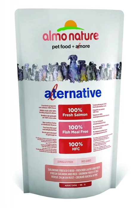 Сухой корм ALMO NATURE Alternative Fresh Salmon and Rice для собак карликовых и мелких пород со свежим лососем и рисом 50% мяса 10759