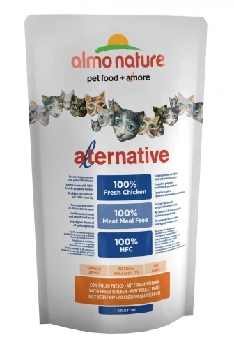 Сухой корм ALMO NATURE Alternative Chicken/Rice для взрослых кошек со свежим цыпленком 20631