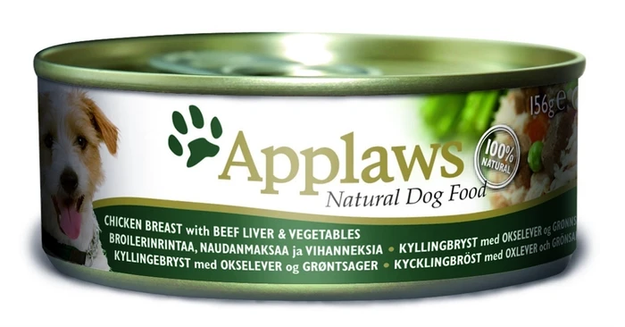 Консервы APPLAWS для собак курицей, говяжьей печенью и овощами Dog Chicken/Beef Liver/Veg 10284