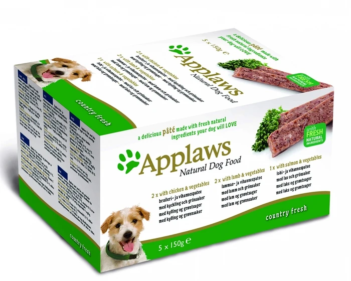 Консервы APPLAWS Dog pate Chicken Lamb Salmon паштет для собак с курицей с ягненком лосось набор 5 шт 10297