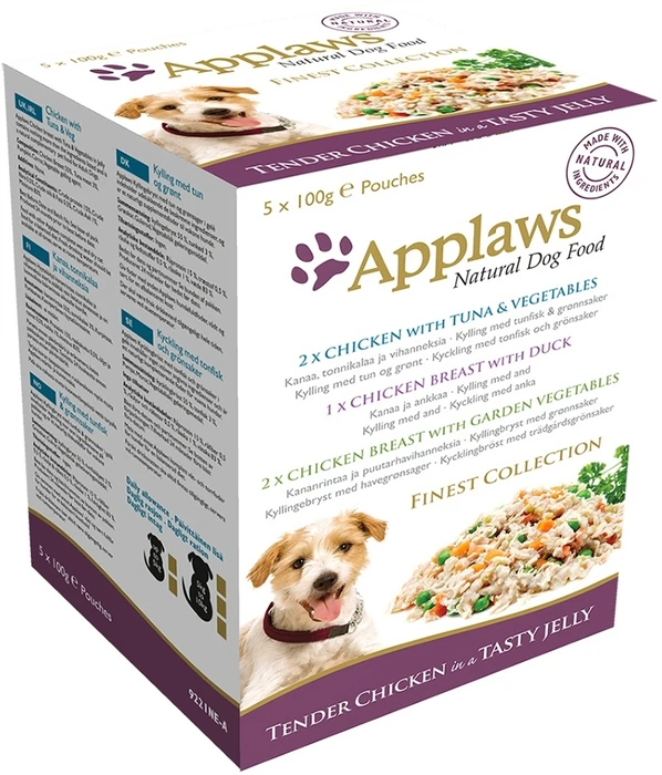 Пауч APPLAWS Dog Jelly Pouch Finest Selection в желе для собак "Великолепие вкусов" набор 5 шт 10745
