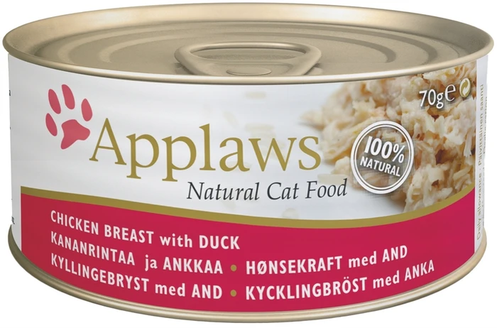 Консервы APPLAWS для взрослых кошек с курицей и уткой Cat Chicken/Duck 24338