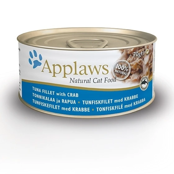Консервы APPLAWS для взрослых кошек с тунцом и крабовым мясом Cat Tuna/Crab 24339