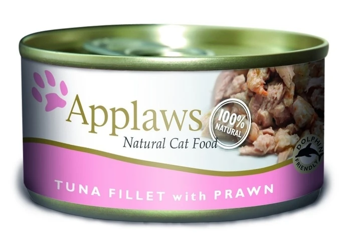 Консервы APPLAWS для взрослых кошек с филе тунца и креветками Cat Tuna Fillet/Prawn 24332