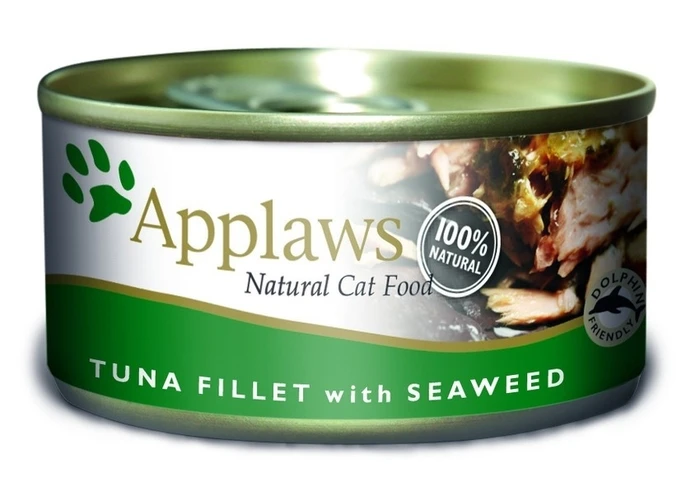 Консервы APPLAWS для взрослых кошек с филе тунца и морской капустой Cat Tuna Fillet/Seaweed 24333
