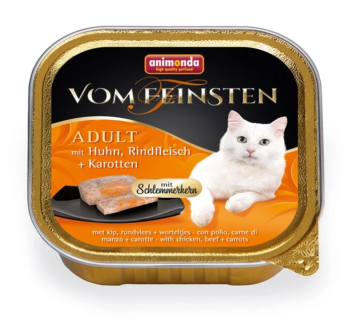 Консервы ANIMONDA Vom Feinsten Adult для взрослых кошек с курицей, говядиной и морковью 83262/48952