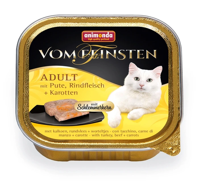 Консервы ANIMONDA Vom Feinsten Adult для взрослых кошек с индейкой, говядиной и морковью 83263