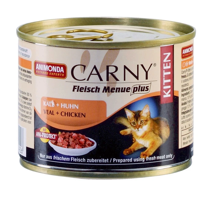 Консервы ANIMONDA CARNY Kitten для котят с телятиной и курицей 83699/25145