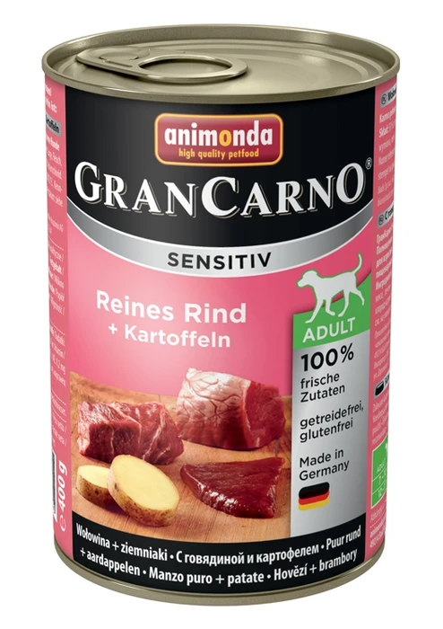 Консервы ANIMONDA GranCarno Sensitiv для чувствительных собак c говядиной и картофелем 82401