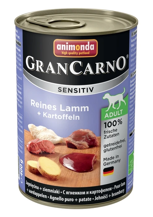 Консервы ANIMONDA GranCarno Sensitiv для чувствительных собак c ягненком и картофелем 82405