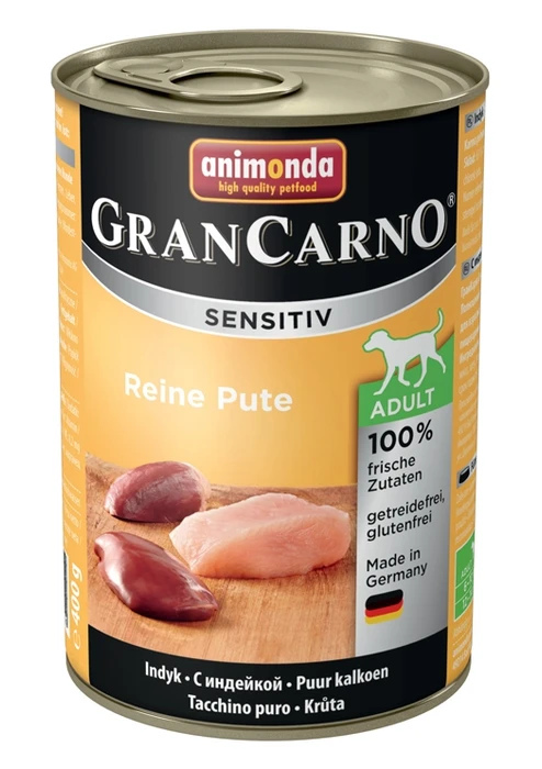 Консервы ANIMONDA GranCarno Sensitiv для чувствительных собак c индейкой 82406