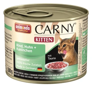 Консервы ANIMONDA CARNY Kitten для котят с курицей говядиной и кроликом 83697/23448