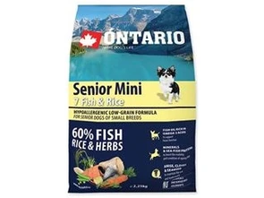 Сухой корм ONTARIO для пожилых собак малых пород с 7 видов рыб и рис 46614