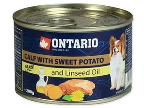 Консервы ONTARIO для собак малых пород с телятиной и бататом 46640