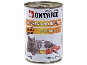 Консервы ONTARIO для взрослых кошек с курицей и кроликом 20784