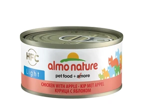 Консервы низкокалорийные ALMO NATURE для взрослых кошек с курицей и яблоком HFC Adult Cat Light Chicken with Apple