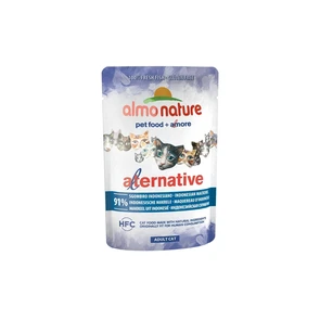 {{photo.Alt || photo.Description || 'Пауч ALMO NATURE Alternative для взрослых кошек с индонезийской скумбрией 91% мяса (Indonesian Mackerel)'}}