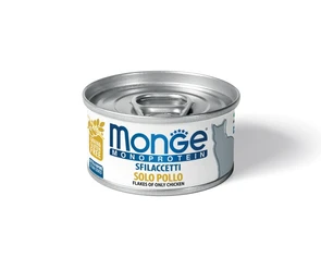 Консервы MONGE Monoprotein для взрослых кошек хлопья из курицы на пару 70007160