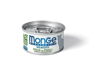Консервы MONGE Monoprotein для взрослых кошек хлопья из курицы с горошком на пару 70007184