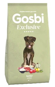 Низкозерновой cухой корм GOSBI Exclusive для пожилых собак малых пород с курицей, ягненком и рыбой 9694