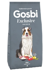 Низкозерновой cухой корм GOSBI Exclusive для взрослых собак средних пород склонных к избыточному весу с курицей, ягненком и рисом 9683
