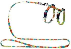Шлейка для кошек и собак Hunter Smart Stripes нейлон разноцветная 91382
