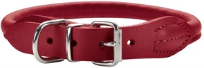 Hunter ошейник для собак Round&amp;Soft Elk 37 (30-33 см)/0,6 см кожа лося  красный чили 61456