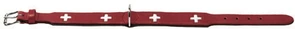 Hunter ошейник для собак Swiss 47 (38-43,5 см) кожа красный/черный 42050