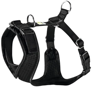 Hunter шлейка для собак Manoa XS (35-41 см) нейлон/сетчатый текстиль черная 92718