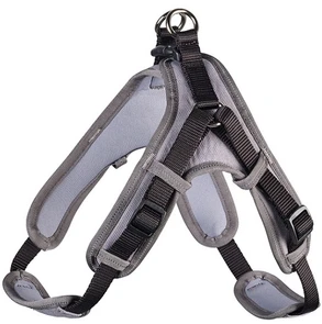 Hunter шлейка для собак Neopren Vario Quick L (67-80)/2,5 см нейлон/неопрен черный/серый 64220