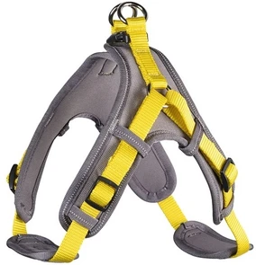 Hunter шлейка для собак Neopren Vario Quick M (55-70)/1,5 см нейлон/неопрен желтый/бежевый 64239