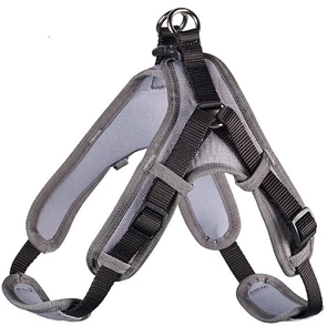 Hunter шлейка для собак Neopren Vario Quick XL (79-100)/2,5 см нейлон/неопрен черный/серый 64221