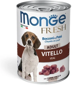 {{photo.Alt || photo.Description || 'Консервы для собак MONGE Dog Fresh Chunks in Loaf мясной рулет с телятиной'}}
