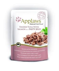 Пауч APPLAWS для взрослых кошек кусочки тунца с лососем в желе Tuna wholemeat with salmon in jelly 24372