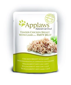 Пауч APPLAWS для кошек кусочки курицы с ягненком в желе Chicken with lamb in jelly 24369