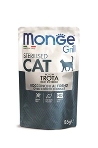Пауч MONGE CAT GRILL для стерилизованных кошек Итальянская форель 70013659