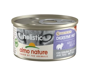 Консервы ALMO NATURE для кошек с камбалой для чувствительного пищеварения (Holistic Cat wet  Digestive help - with Sole)