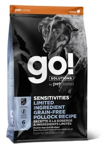 {{photo.Alt || photo.Description || 'Беззерновой сухой корм GO! Limited Ingredient Pollock Recipe Dog Grain Free для щенков и взрослых собак с минтаем для чувствительного пищеварения'}}