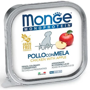 {{photo.Alt || photo.Description || 'Паштет MONGE Monoprotein Fruits для щенков с курицей и яблоками Polloconmela Chicken with Apple'}}