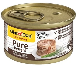 Консервы GimDog Pure Delight для собак из цыпленка с говядиной в желе