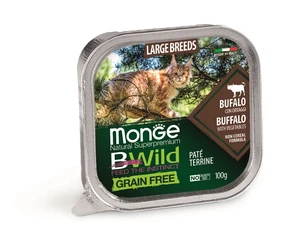 Консервы беззерновые Monge BWild для котят и кошек из буйвола с овощами (Grain Free Adult Cat Buffalo with vegetables) 70012850