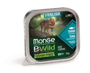 Консервы беззерновые Monge BWild для стерилизованных кошек из тунца с овощами (Grain Free Sterilised Cat Tuna with vegetables) 70012898