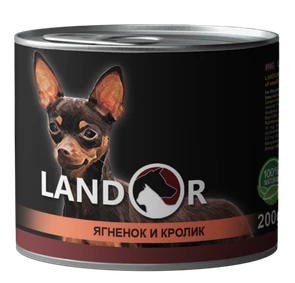 Консервы LANDOR для собак с ягненком и кроликом Lamb/Rabbit with Sweet Potato