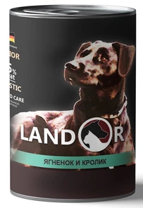 Консервы LANDOR для пожилых собак с ягненком и кроликом Senior Dog Lamb and Rabbit