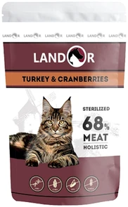 Пауч Landor для стерилизованных кошек с индейкой и клюквой Sterilized Cat Turkey and Cranberries