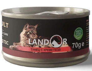 Консервы LANDOR для кошек тунец с креветкой в бульоне Cat Tuna with Shrimps in Broth 8852863