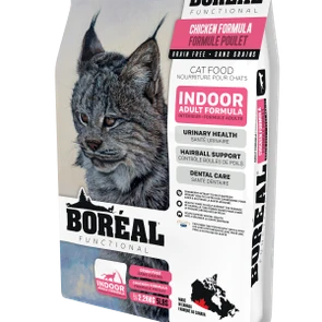 Безерновой сухой корм Boreal Functional для домашних кошек с курицей INDOOR CAT  FOOD CHICKEN FORMULA С0425